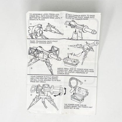 Vintage Kenner Star Wars Paper ESB Tri-Pod Laser Cannon Mini-Rig Instructions