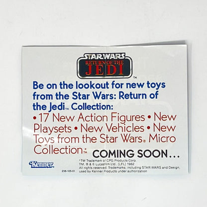 Vintage Kenner Star Wars Paper ROTJ Kenner Return of the Jedi Mailer Insert