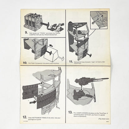 Vintage Kenner Star Wars Paper SW Death Star Space Station Instructions