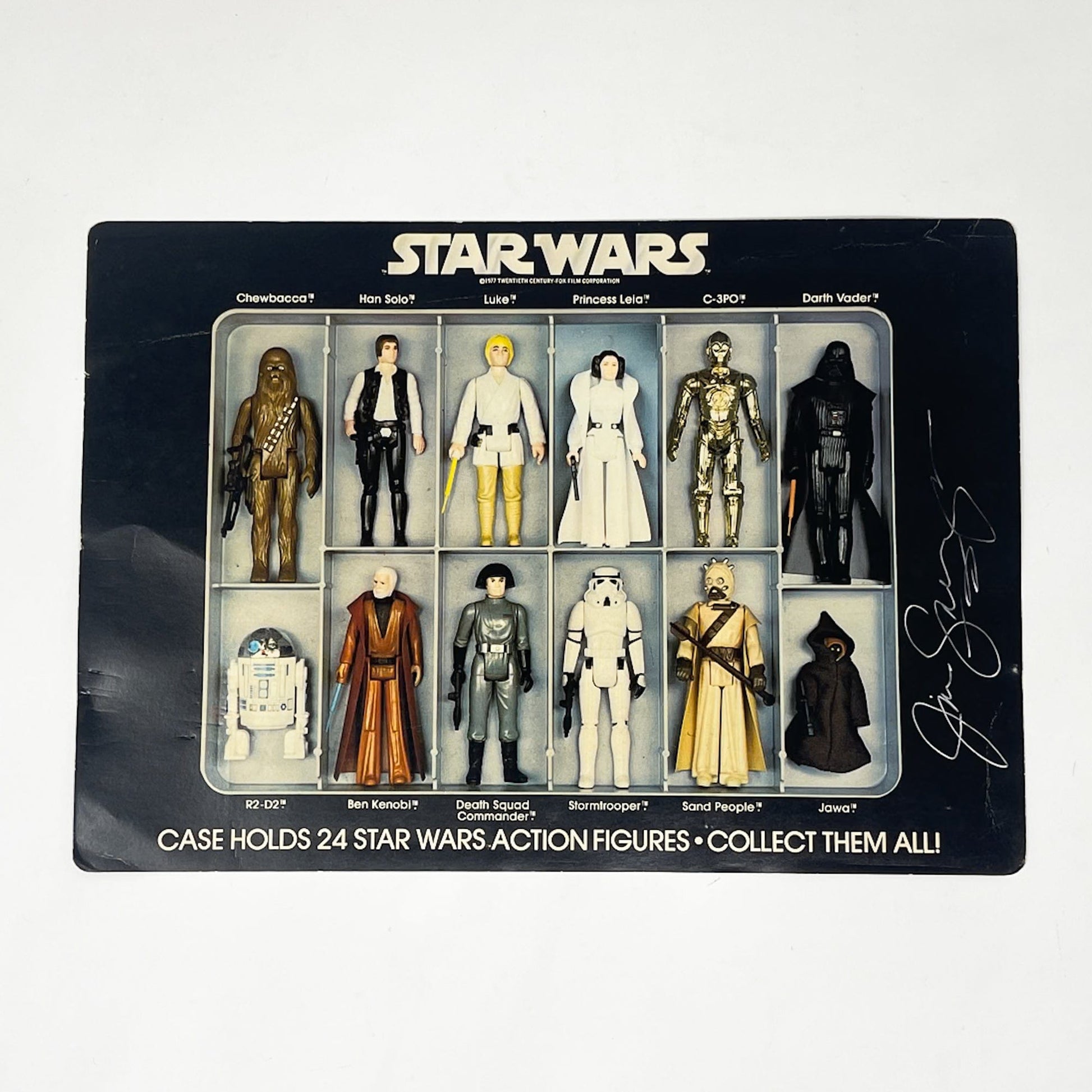 Vintage Kenner Star Wars Paper Swearingen Autographed Star Wars Action Figure Case Insert