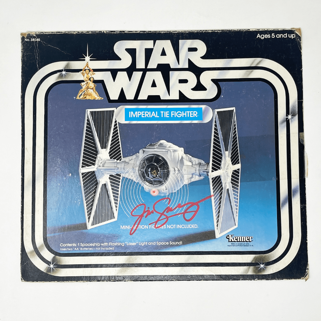 Vintage Kenner Star Wars Paper Swearingen Autographed TIE Fighter Box Front