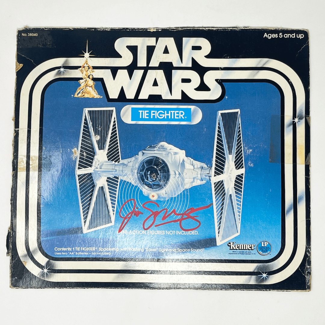 Vintage Kenner Star Wars Paper Swearingen Autographed TIE Fighter Box Front