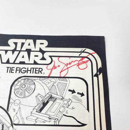 Vintage Kenner Star Wars Paper Swearingen Autographed TIE Fighter Instructions Kenner