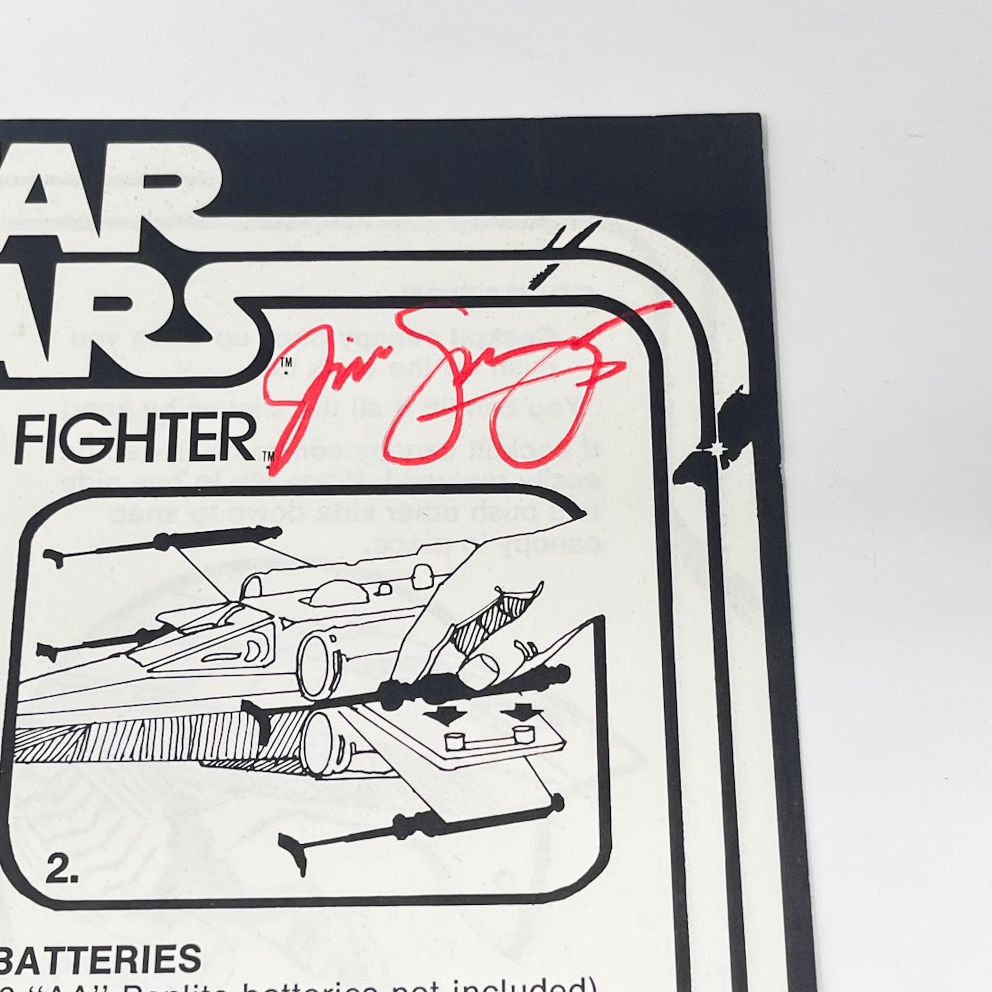 Vintage Kenner Star Wars Paper Swearingen Autographed X-Wing Instructions Kenner