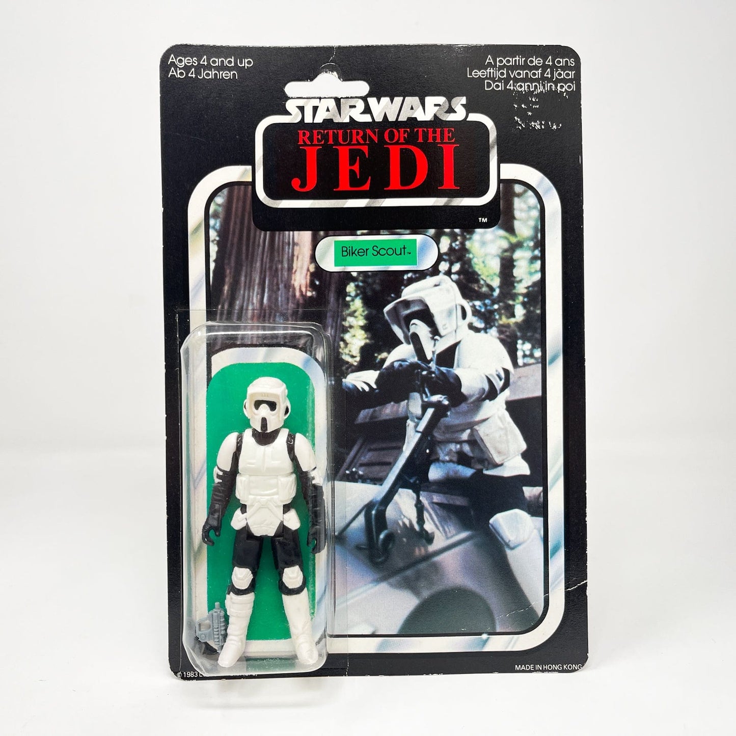 Vintage Kenner Star Wars Toy Biker Scout ROTJ Palitoy 65A - Mint on Card