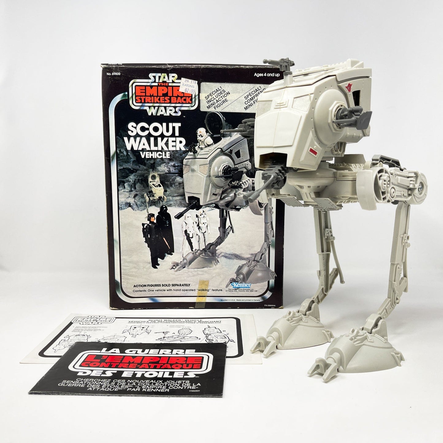 Vintage Kenner Star Wars Vehicle AT-ST - Complete in Canadian Special Offer ESB Box