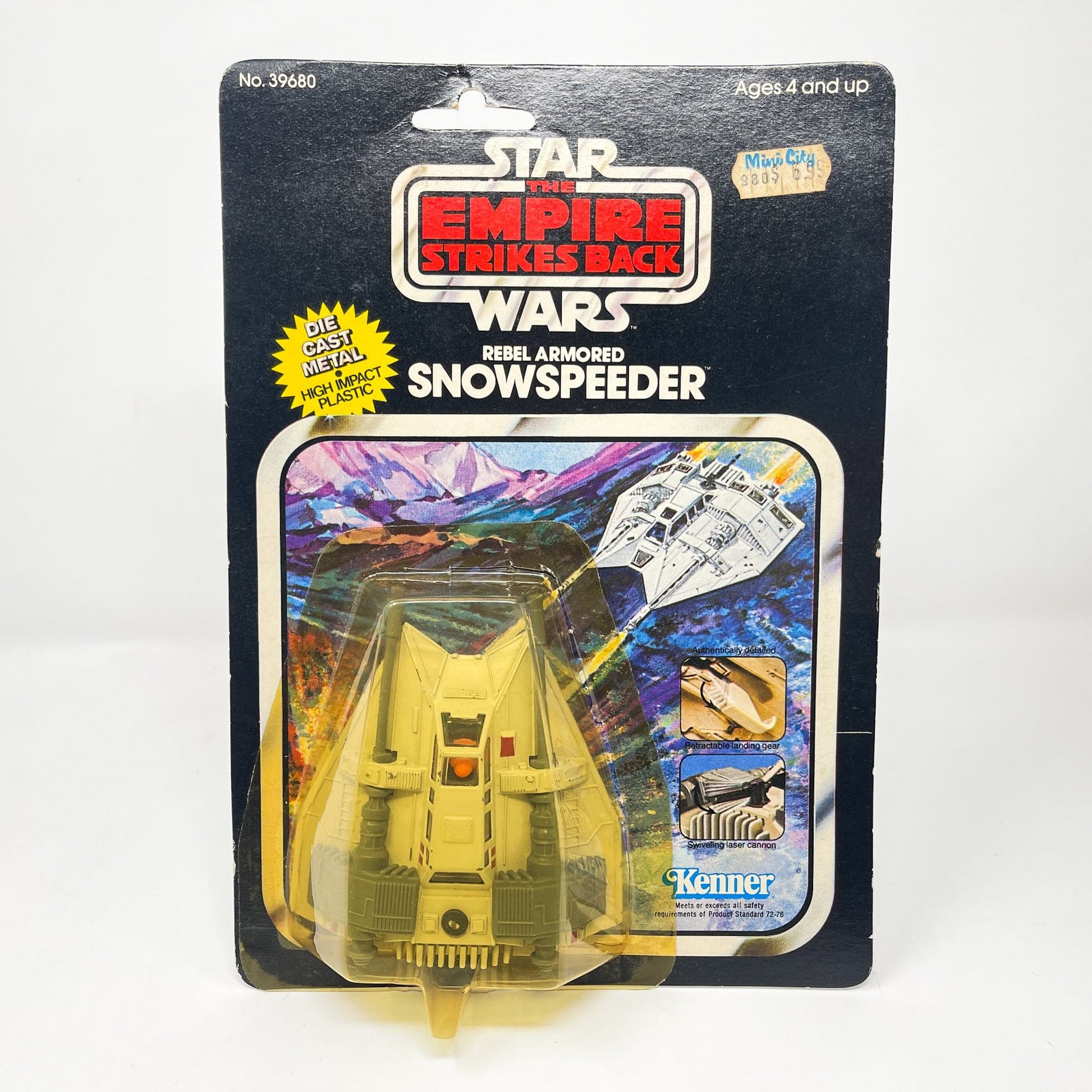 Vintage Kenner Star Wars Vehicle Die Cast Snowspeeder - MOC Sliced Bubble