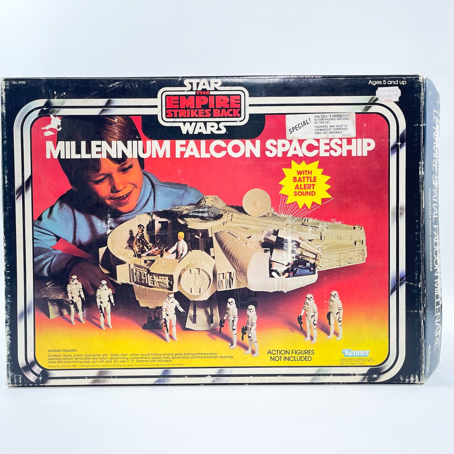 Vintage Kenner Star Wars Vehicle Millennium Falcon in SPECIAL OFFER Canadian ESB Box - Complete