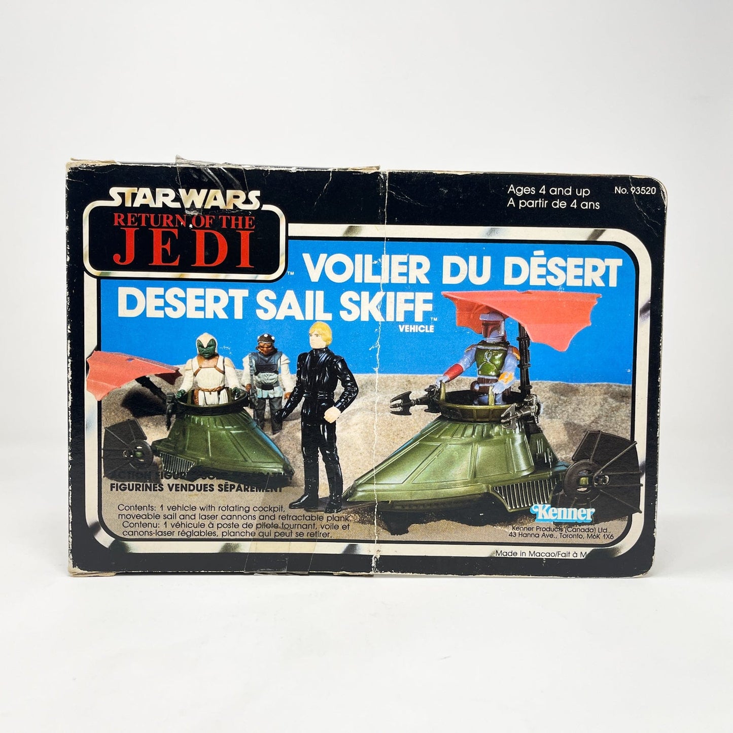 Vintage Kenner Star Wars Vehicle Mini-Rig Desert Sail Skiff - Canadian ROTJ Box