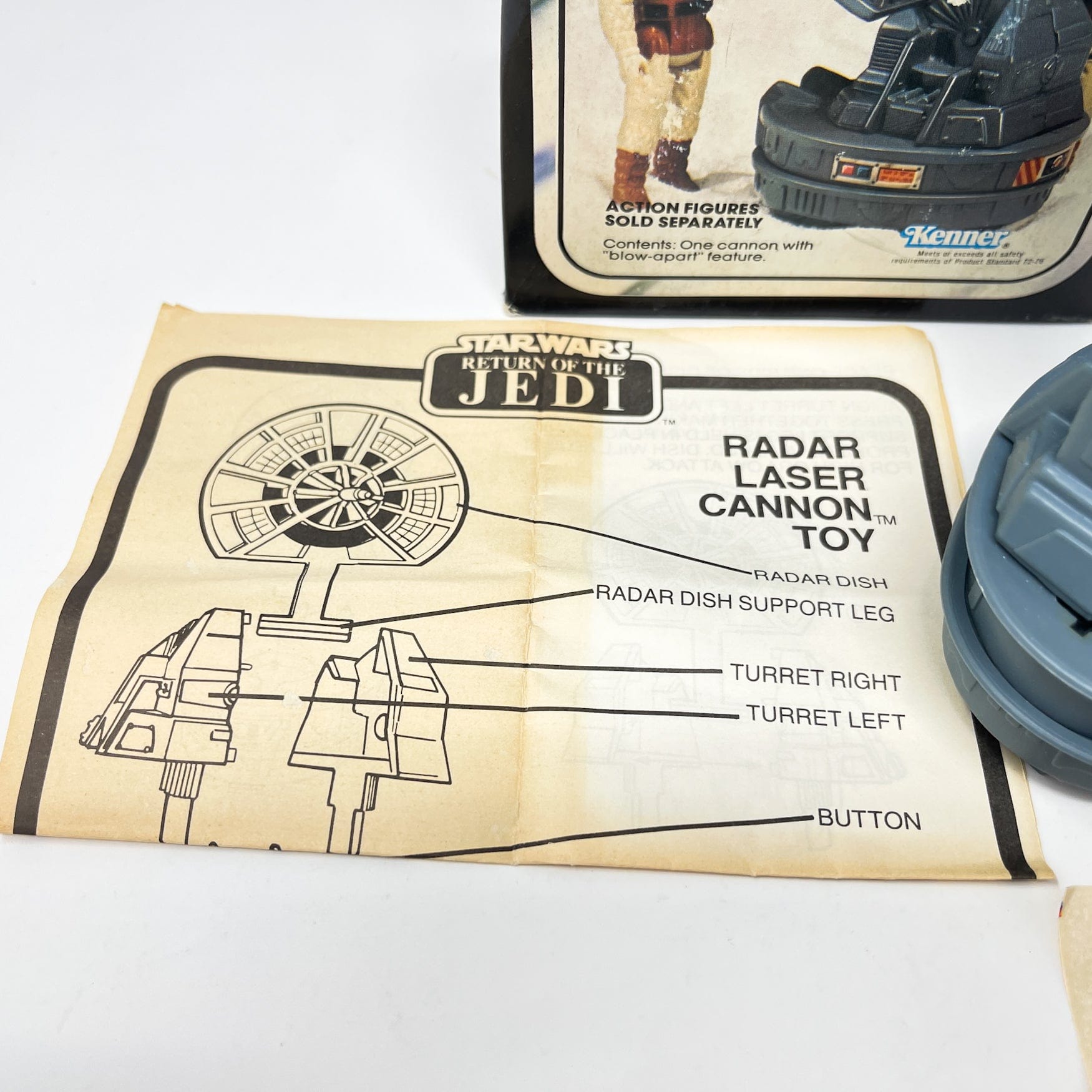 Vintage Kenner Star Wars Vehicle Mini-Rig Radar Laser Cannon - Complete in ROTJ Box