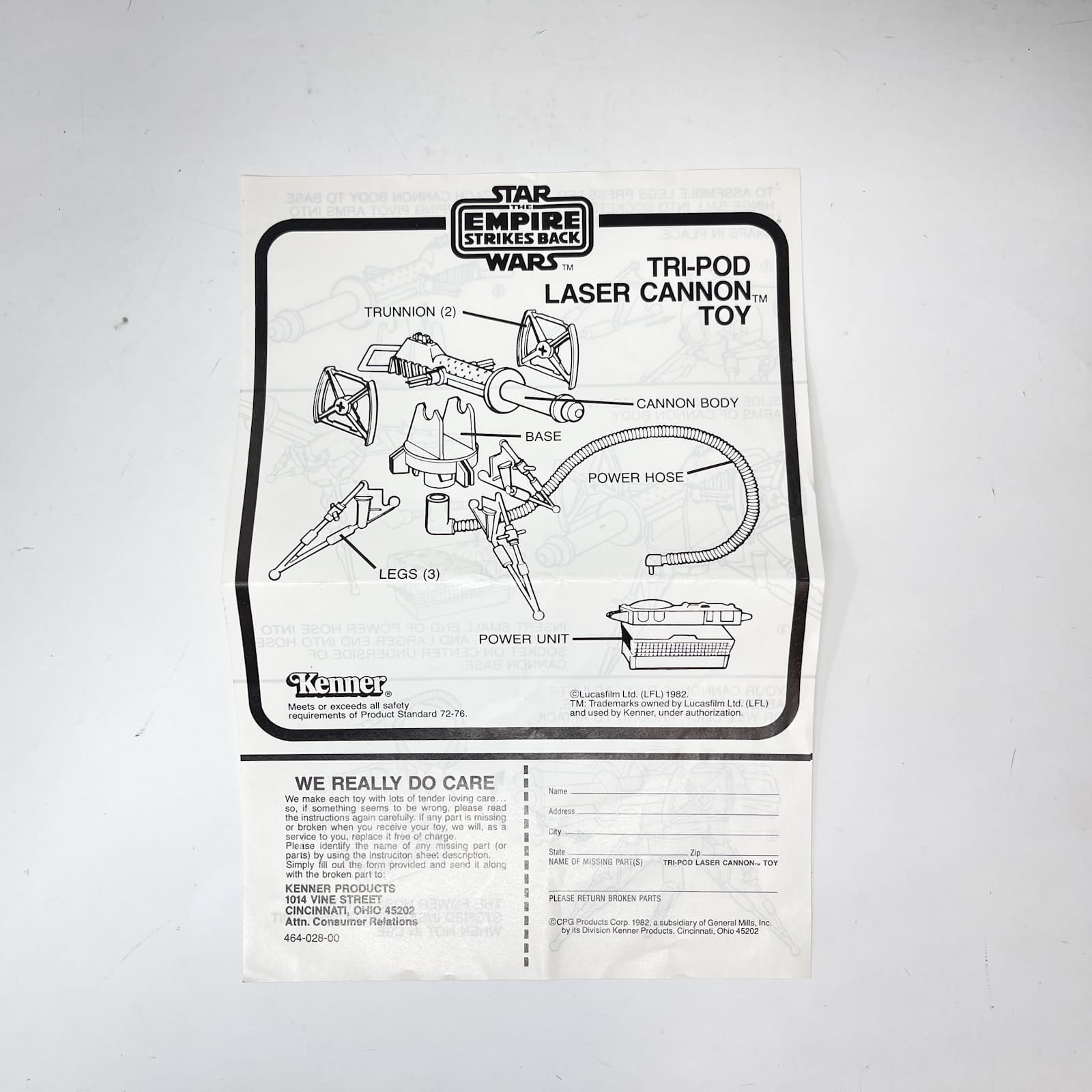 Vintage Kenner Star Wars Vehicle Mini-Rig Tri-Pod Laser Cannon - Complete in Canadian ESB Box - Kenner (1982)