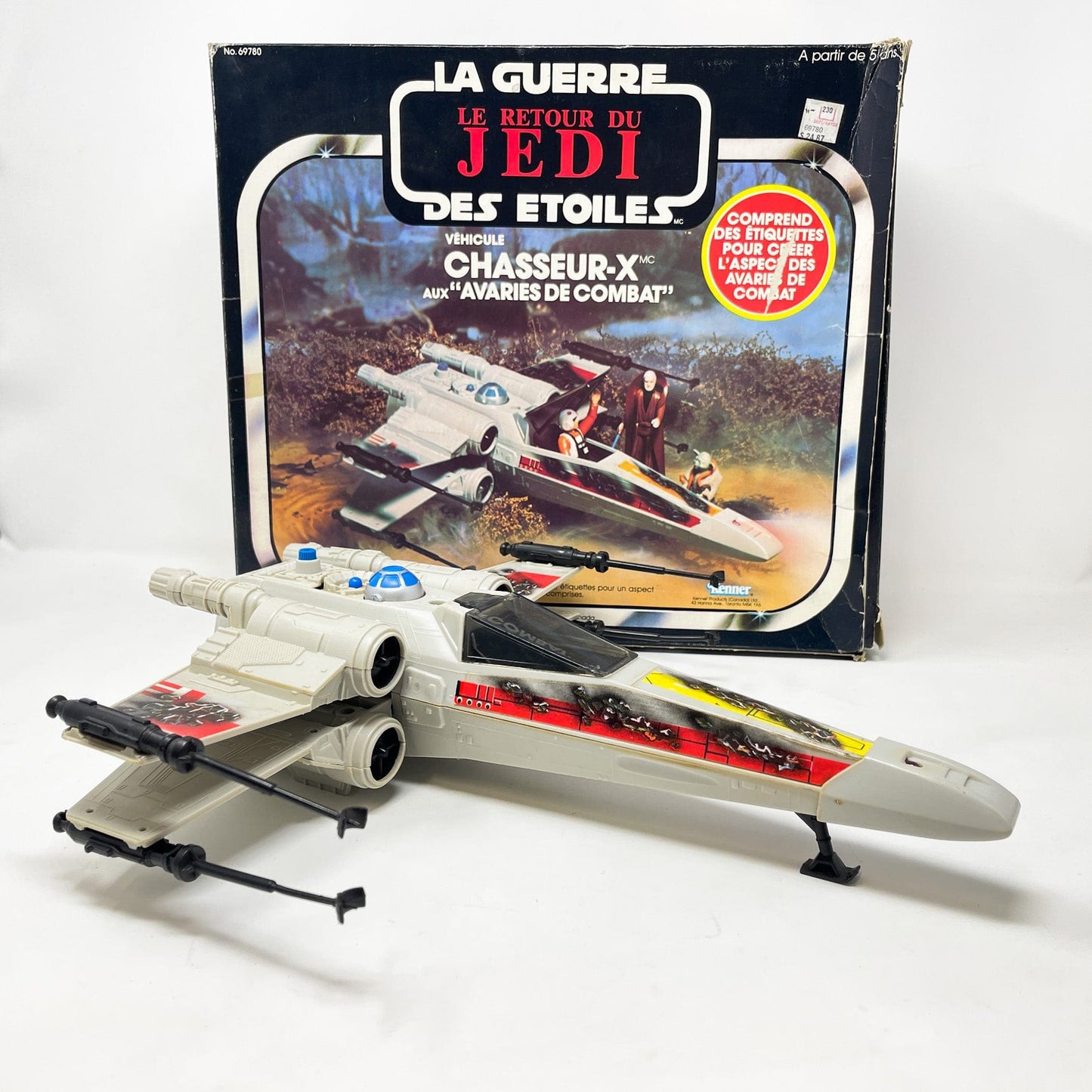 Vintage Kenner Star Wars Vehicle X-Wing Battle Damaged - Complete in Canadian ROTJ Box
