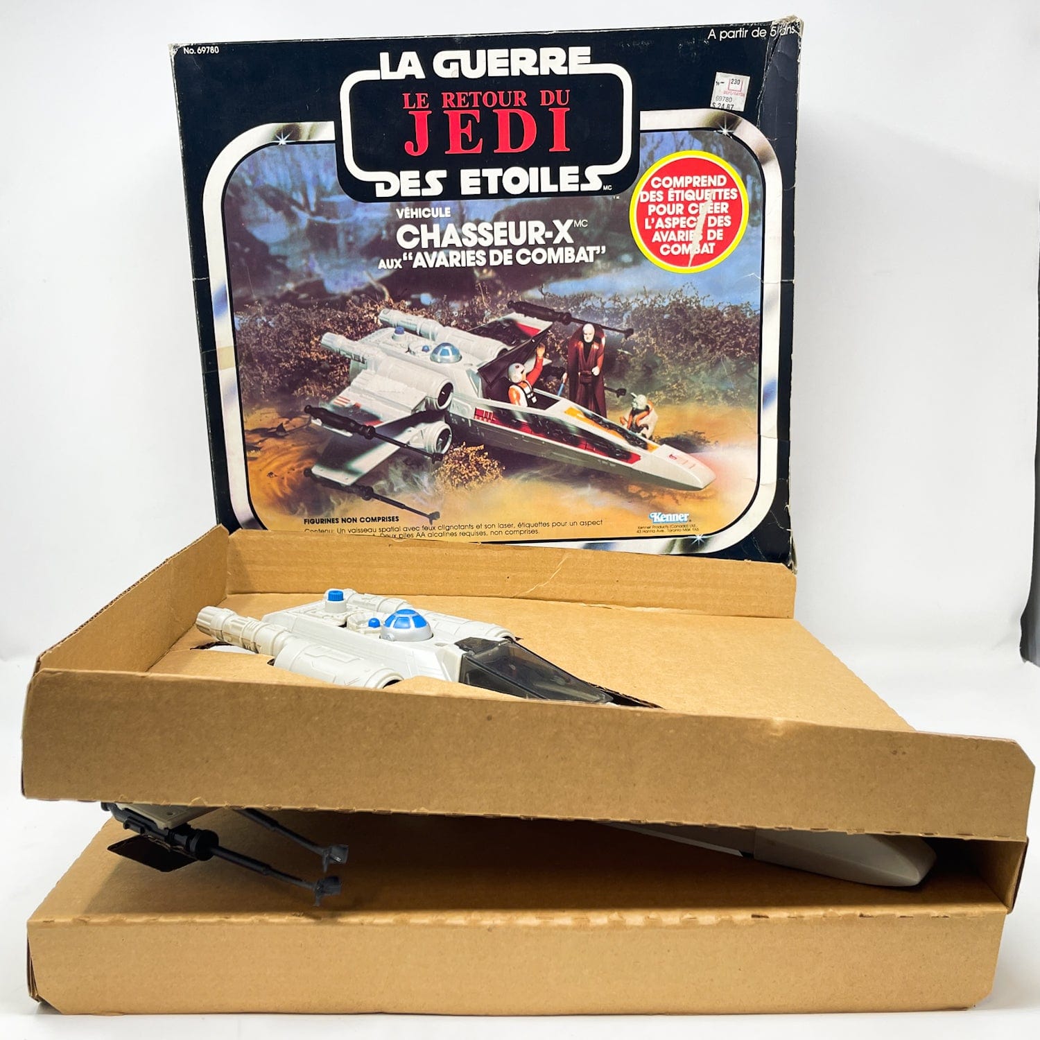 Vintage Kenner Star Wars Vehicle X-Wing Battle Damaged - Complete in Canadian ROTJ Box