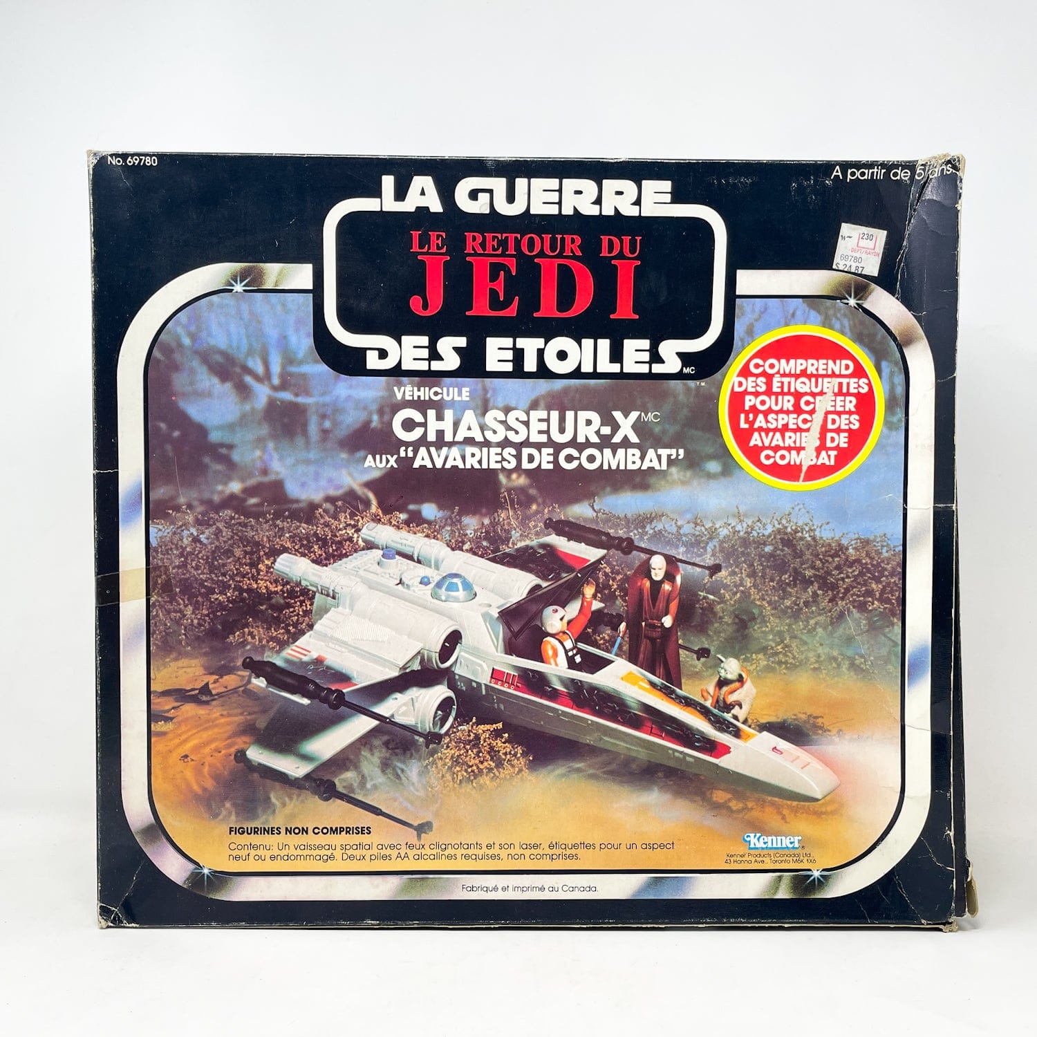 Vintage Kenner Star Wars Vehicle X-Wing Battle Damaged - Complete in Canadian ROTJ Box