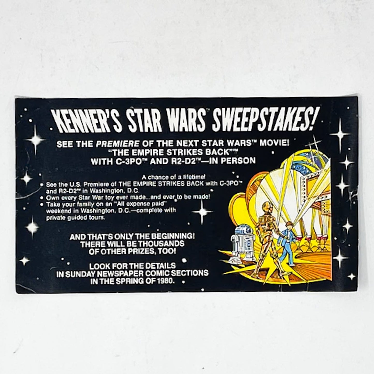 Vintage Kenner Star Wars Vintage Paper ANH Kenner Star Wars Sweepstakes Insert (1979)
