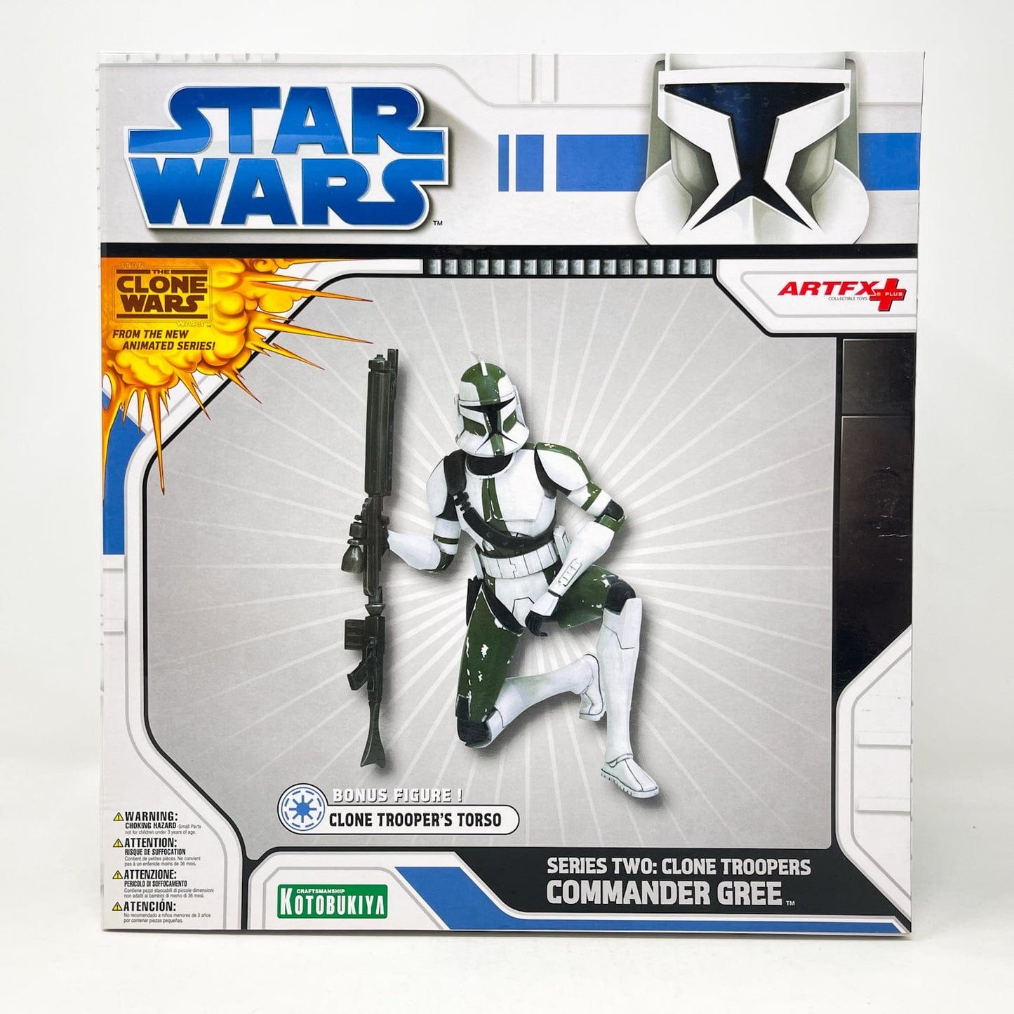 Vintage Kotobukiya ARTFX Star Wars Statues & Busts Kotobukiya Clone Troopers Set of 3 (Cody, Gree, Rex + Bonus) - Series 2 (2009) - Sealed