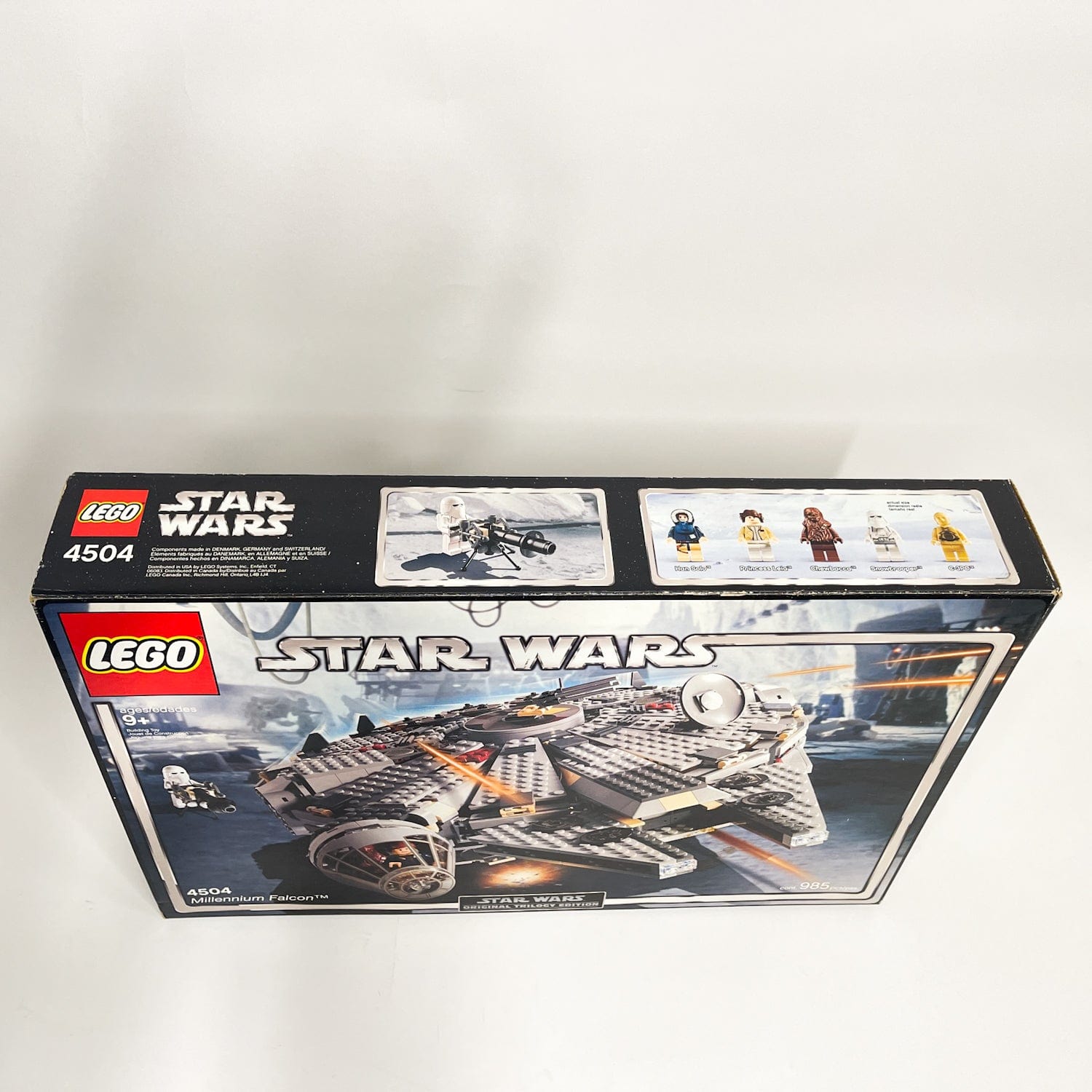 Lego 4504 Millennium Falcon Original Trilogy box (2004 Retired) - Complete w/ Box