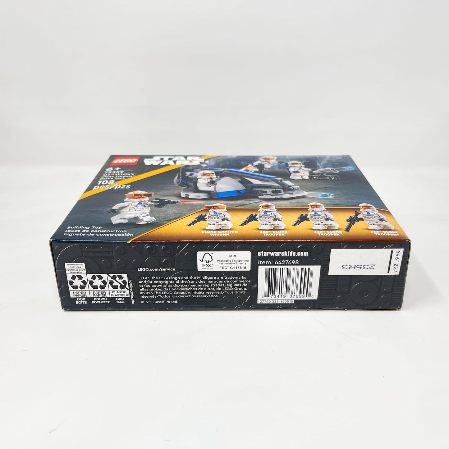 Vintage Lego Star Wars Lego Boxed Lego 75359  332nd Ahsoka's Clone Trooper Battle Pack (2023) - Sealed