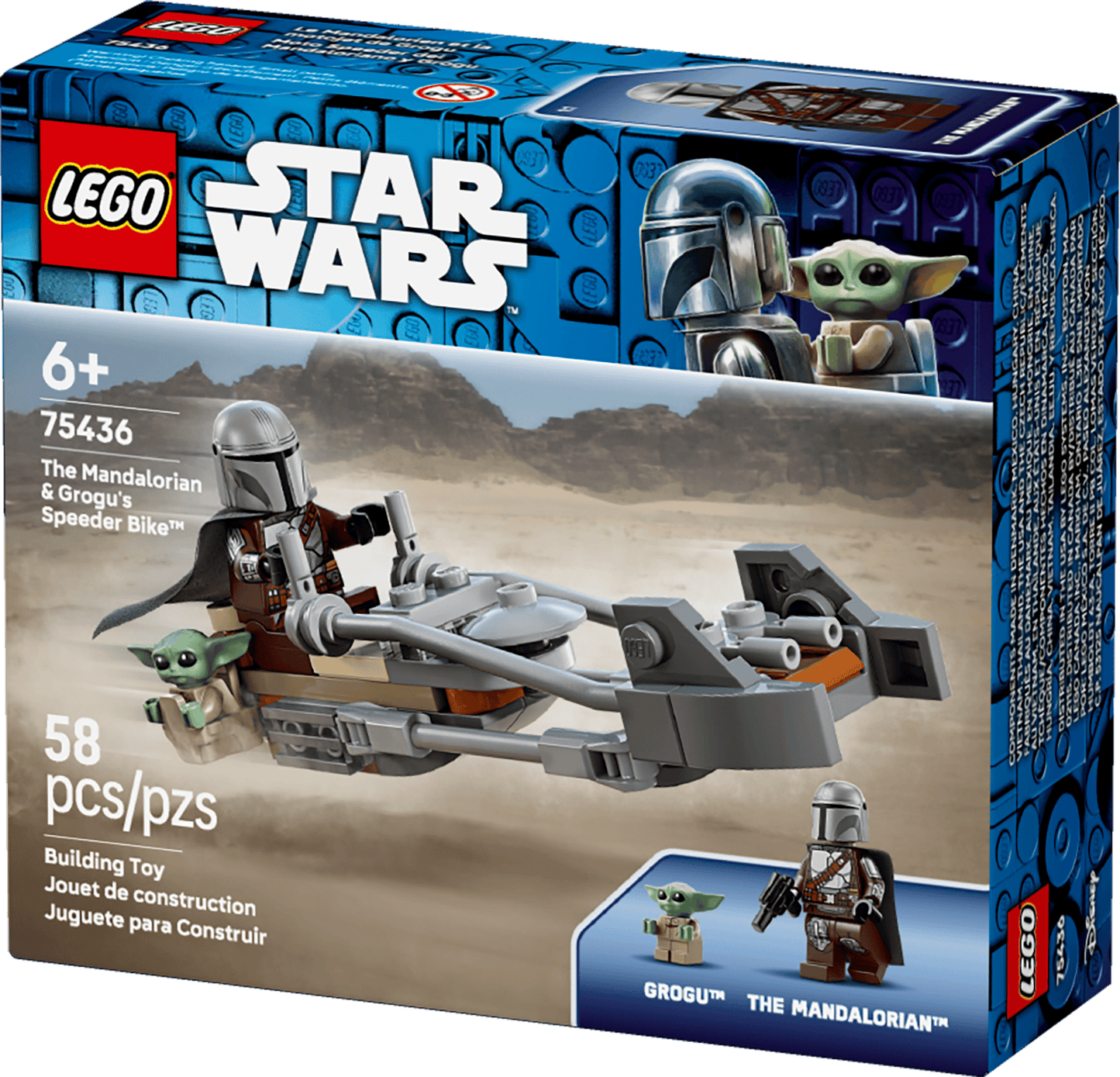 Vintage Lego Star Wars Lego Boxed Lego 75436  The Mandalorian & Grogu's Speeder Bike