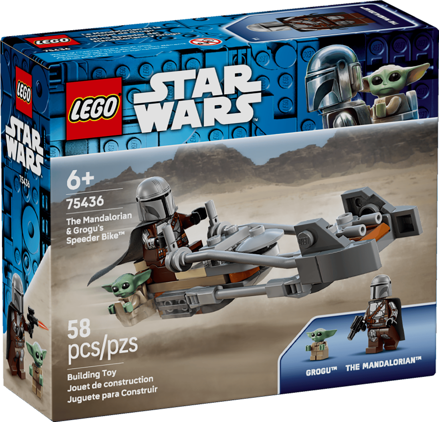 Vintage Lego Star Wars Lego Boxed Lego 75436  The Mandalorian & Grogu's Speeder Bike