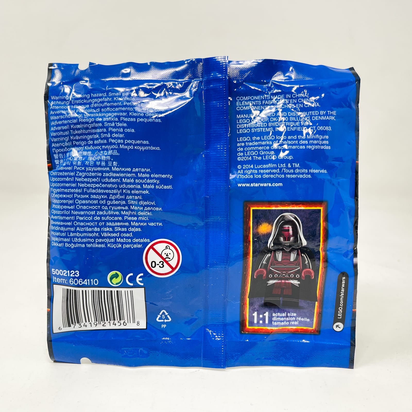 Vintage Lego Star Wars Lego Minifigure Darth Revan Polybag - Star Wars Lego Minifigure SW0547