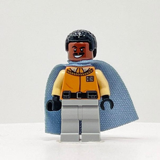 Vintage Lego Star Wars Lego Minifigure Lando Calrissian - General Insignia (Light Bluish Grey Legs)  - SW0818 - Lego Minifigure