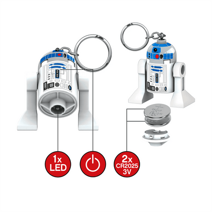 Vintage Lego Star Wars Lego Minifigure LEGO Star Wars R2-D2 Keychain Flashlight