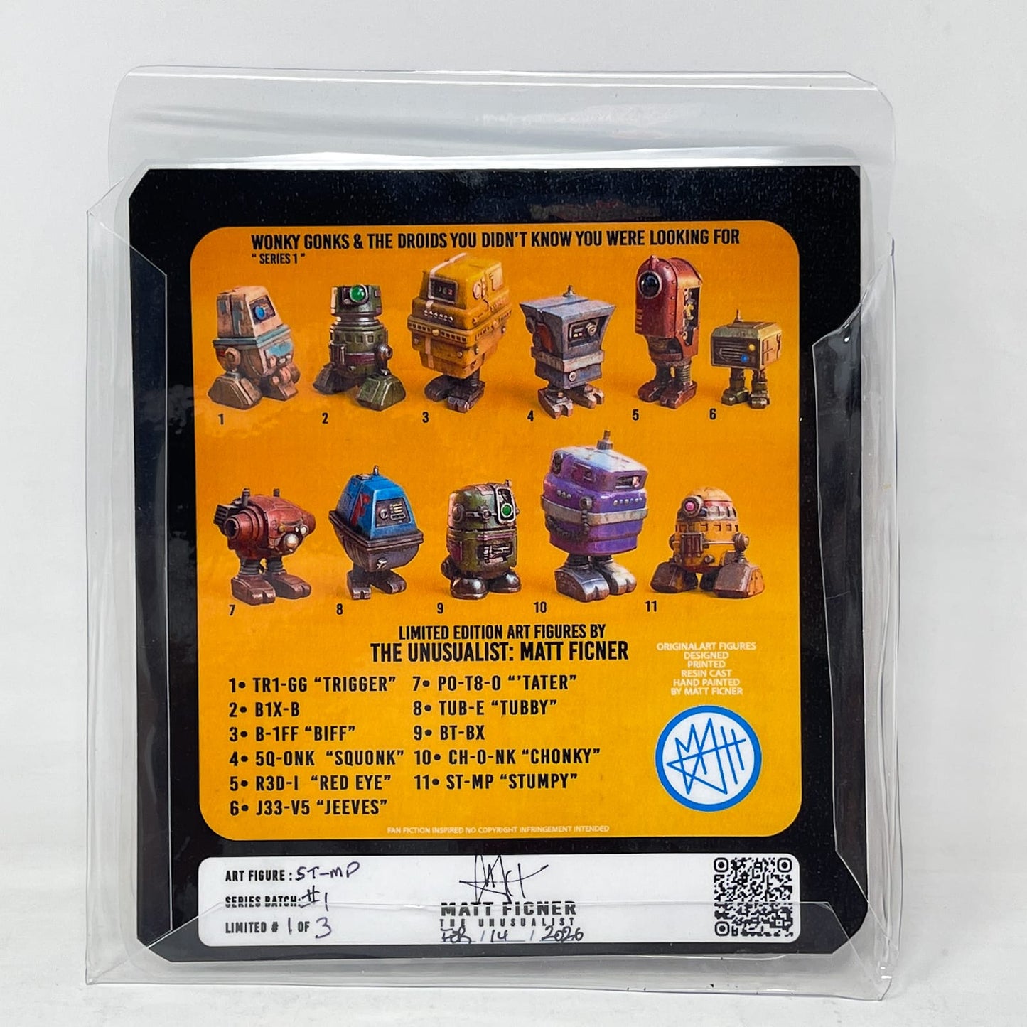Vintage Matt Ficner Star Wars Customs Custom Figure – Wonky Gonks BT-BX 3.75" Action Figure Star Wars