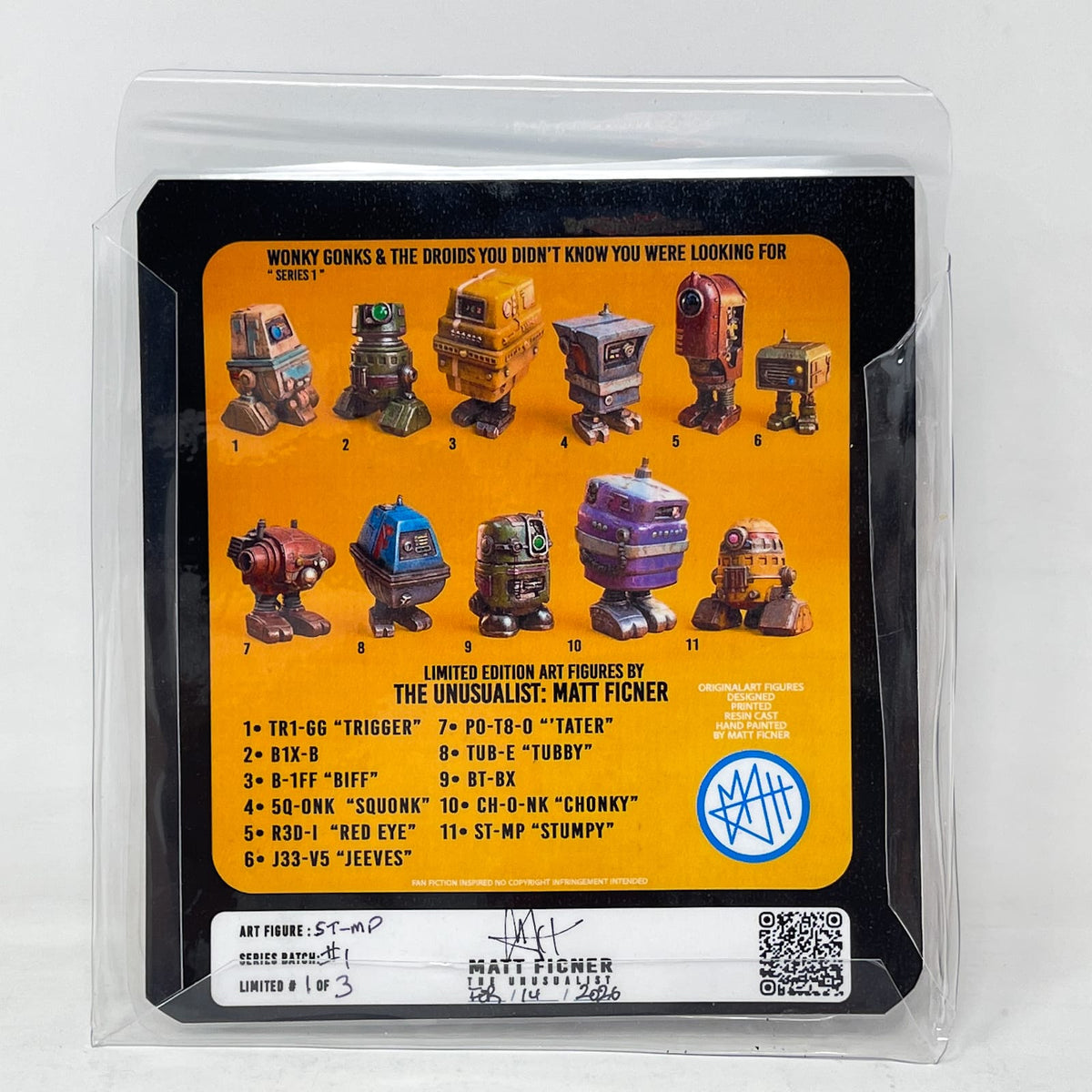 Vintage Matt Ficner Star Wars Customs Custom Figure – Wonky Gonks BT-BX 3.75" Action Figure Star Wars