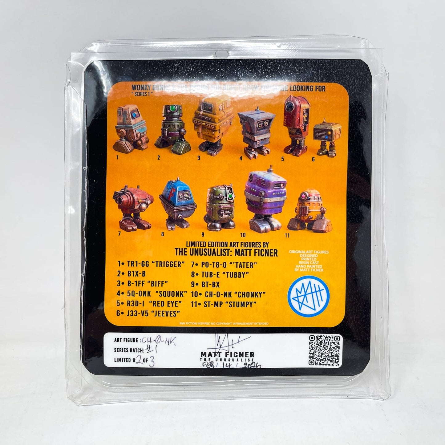 Vintage Matt Ficner Star Wars Customs Custom Figure – Wonky Gonks CH-0-NK "Chonky" - 3.75" Action Figure Star Wars