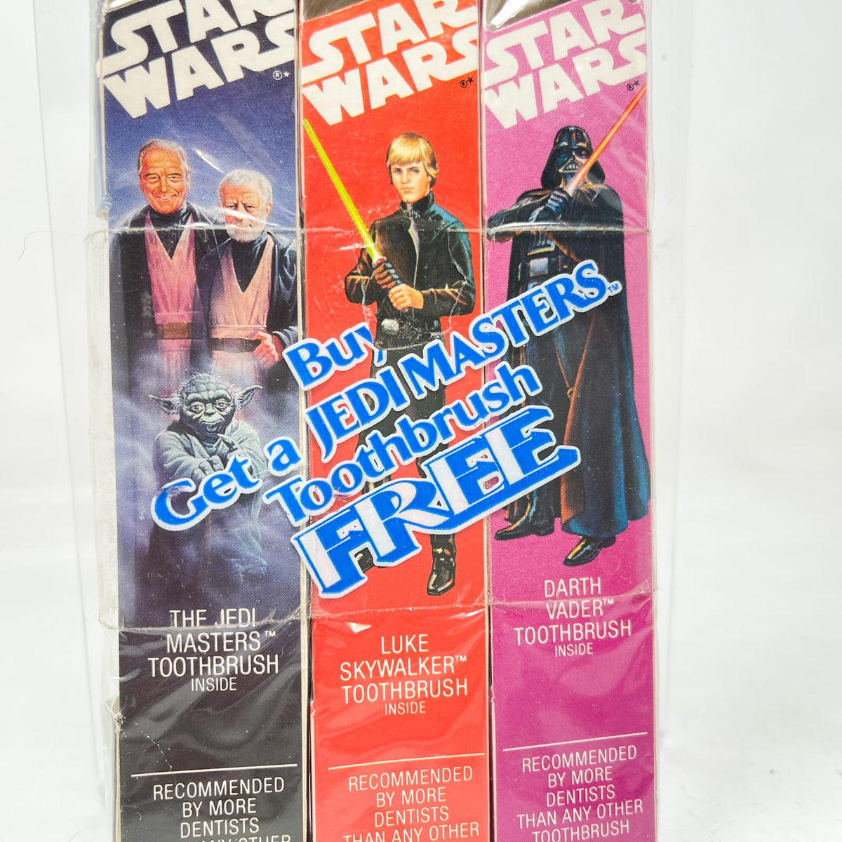 Vintage Oral-B Star Wars Non-Toy Jedi Masters Toothbrush 3-Pack Sealed - Oral-B - Vintage (1983)