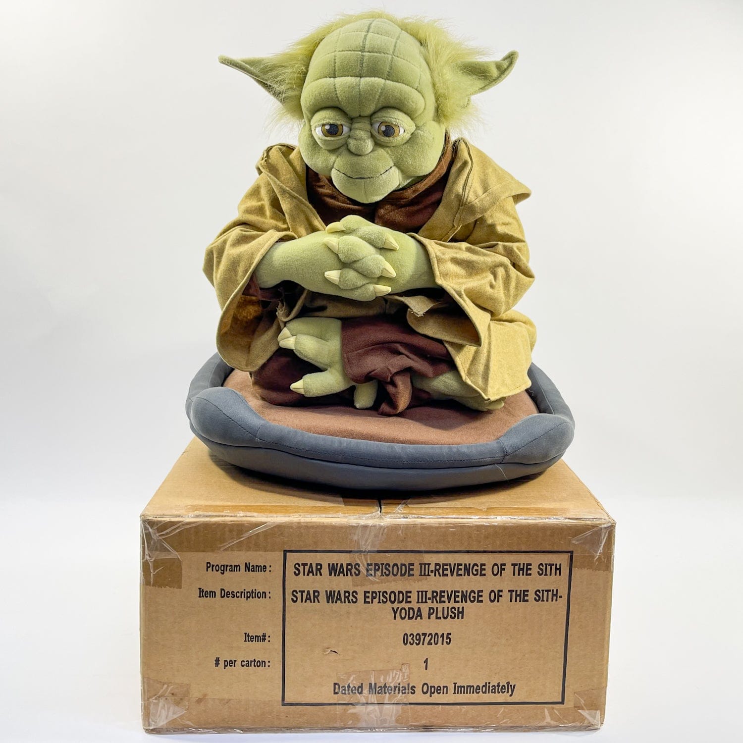 Vintage Pepsi Star Wars Ads Yoda 14" Plush - Revenge of the Sith PEPSI K-Mart Display