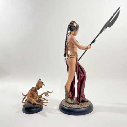 Vintage SIDESHOW Star Wars Slave Leia w/ Salacious Crumb - Premium Format Figure - Sideshow Exclusive Edition