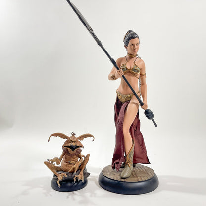 Vintage SIDESHOW Star Wars Slave Leia w/ Salacious Crumb - Premium Format Figure - Sideshow Exclusive Edition