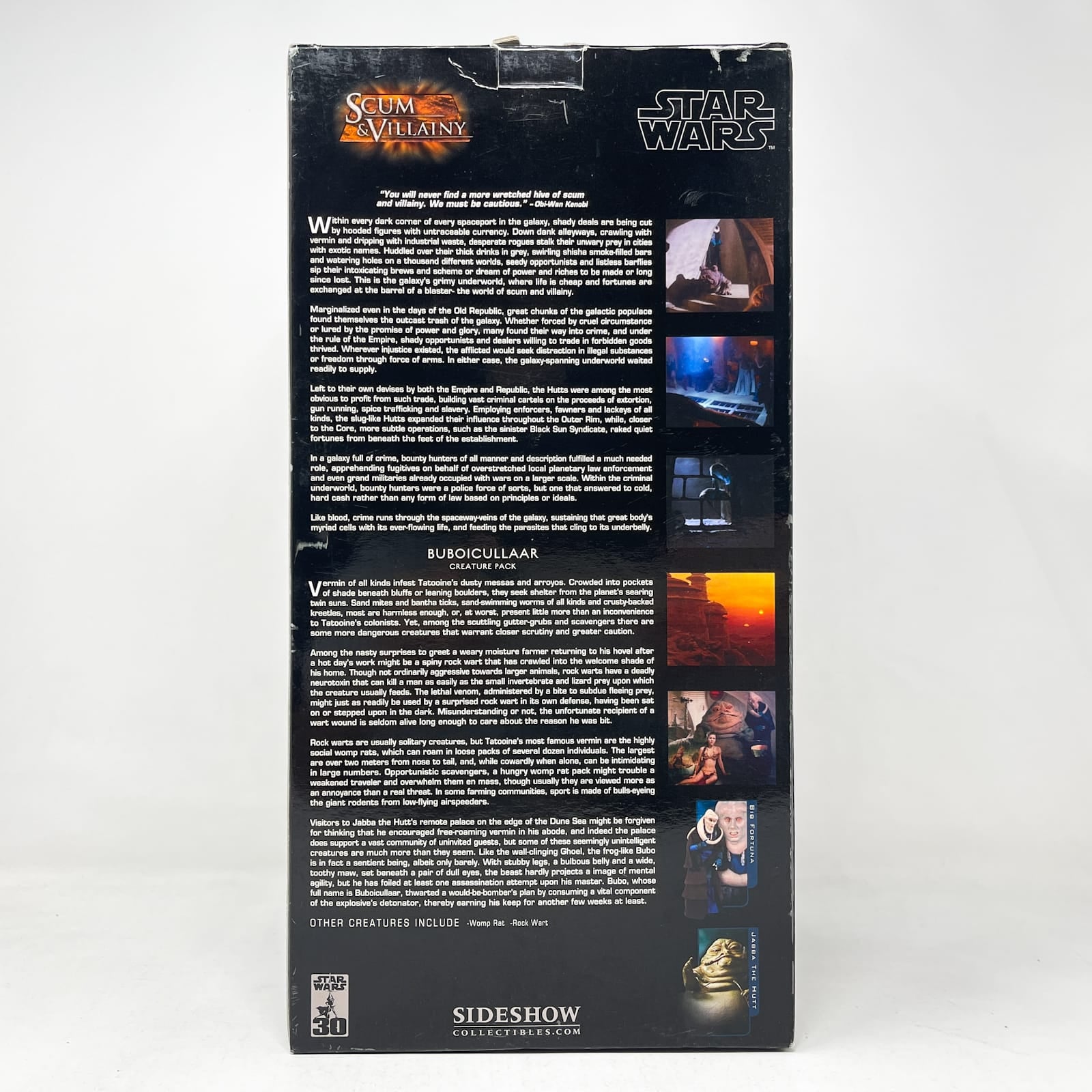 Vintage SIDESHOW Star Wars Statues & Busts Jabba's Palace Buboicullaar Creature Pack– Sideshow Collectibles Sixth Scale Figure (2007)