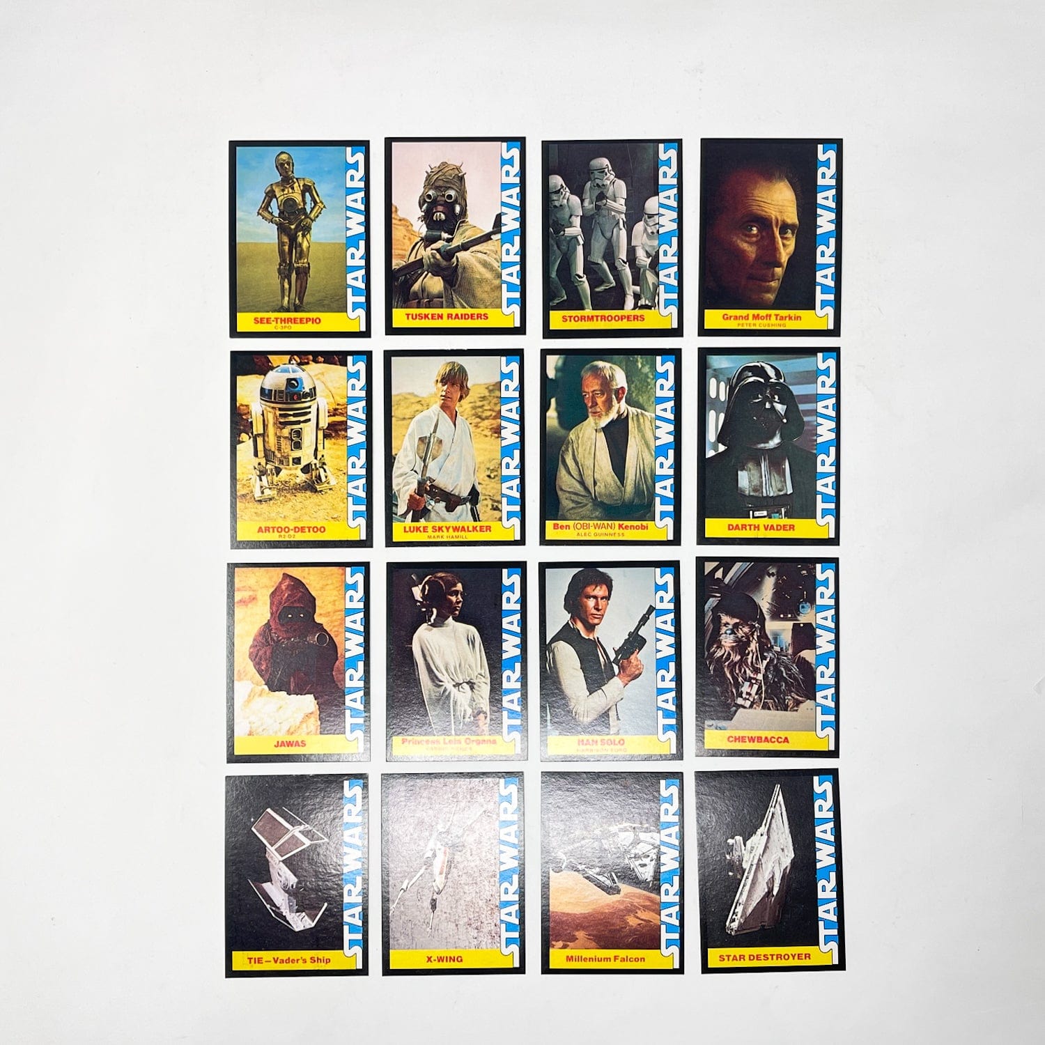 Vintage Wonder Bread Star Wars Non-Toy Wonder Bread Trading Cards - Complete Set of 16