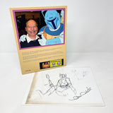Vintage 4th Moon Toys Star Wars Supplies Celestri Holiday Special Book & Boba Fett Print - Both Autographed