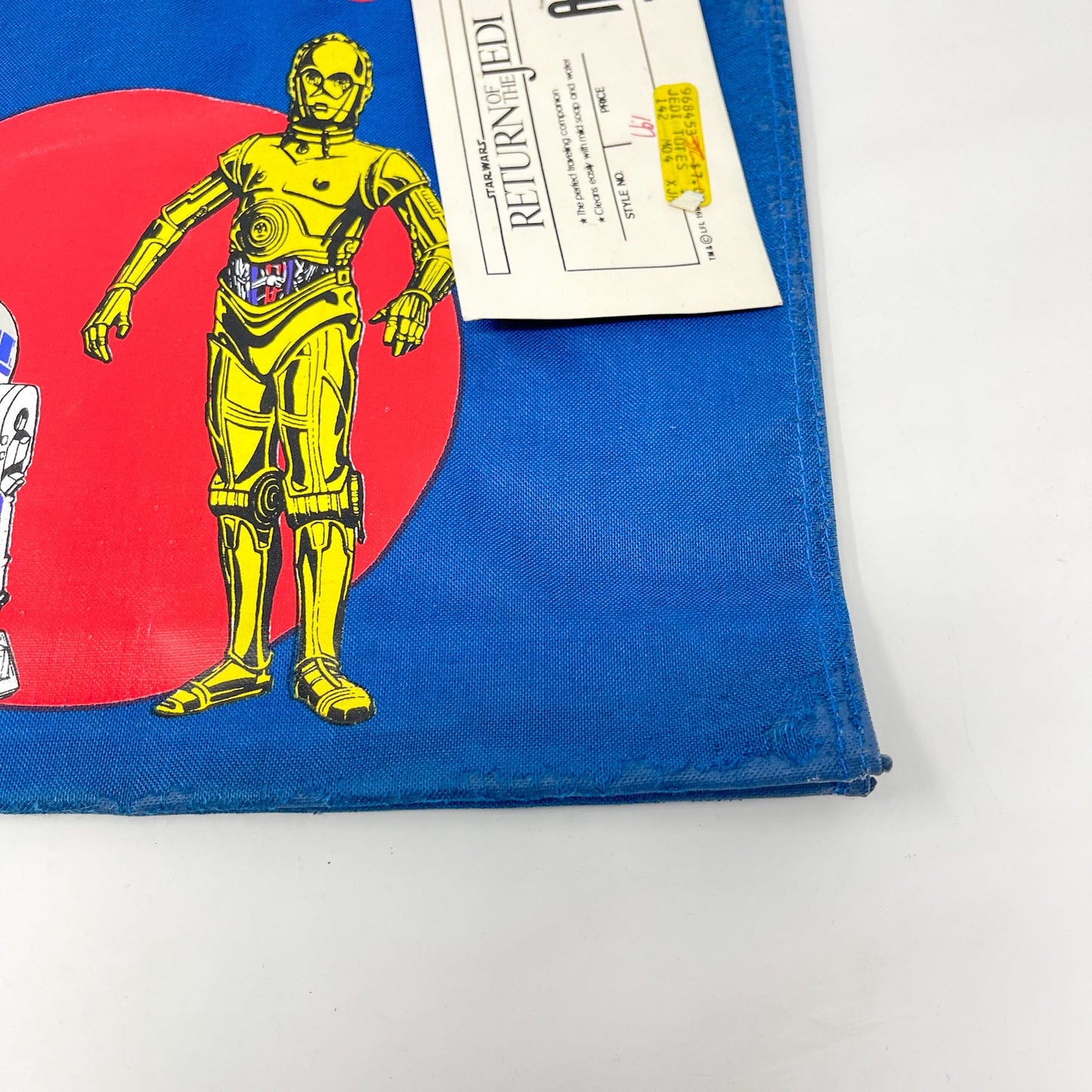 Vintage Adam Joseph Star Wars Non-Toy C-3PO & R2-D2 Canvas Tote Bag