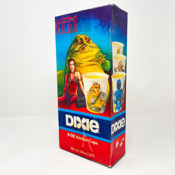 Vintage Dixie Cups Star Wars Non-Toy Dixie Cups Box - ROTJ Leia & Jabba