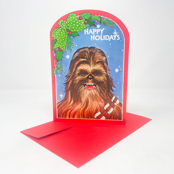 Vintage Drawing Board Star Wars Non-Toy Chewbacca Christmas Greeting Card w/ Envelope