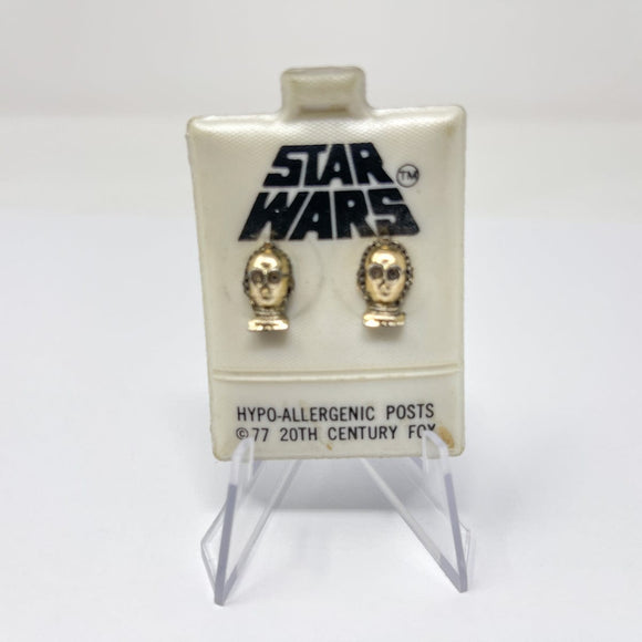 Vintage Factors Star Wars Non-Toy C-3PO Earrings - Factors 1977