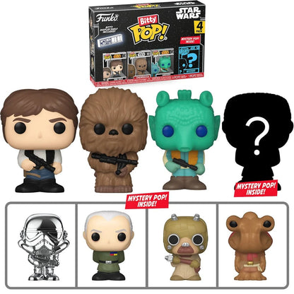 Vintage Funko Star Wars Modern POP Funko Bitty Pop! Mini-Figure 4-Pack - Han & Friends