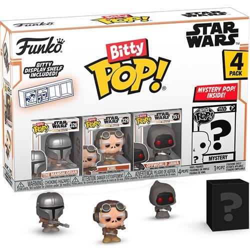 Vintage Funko Star Wars Modern POP Funko Bitty Pop! Mini-Figure 4-Pack - The Mandalorian with Pistol
