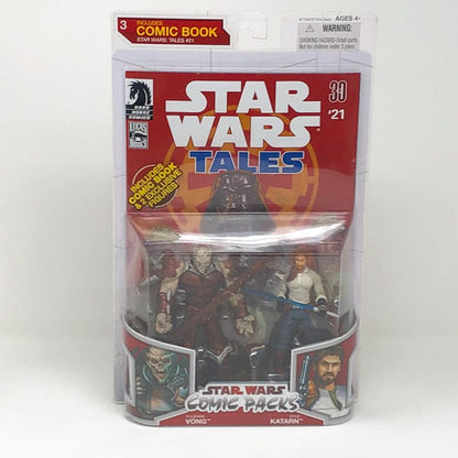 Vintage Hasbro Star Wars Mid MOC Comic Pack #3 Yuuzhan Vong & Kyle Katarn - Hasbro Star Wars Action Figure