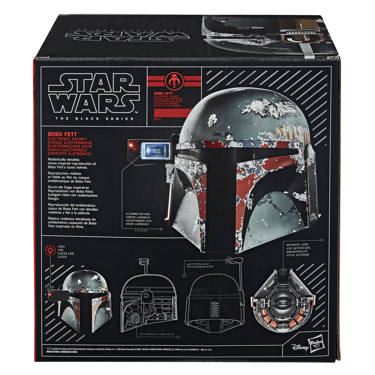 Vintage Hasbro Star Wars Modern MOC Boba Fett (ESB) - Black Series Electronic Helmet