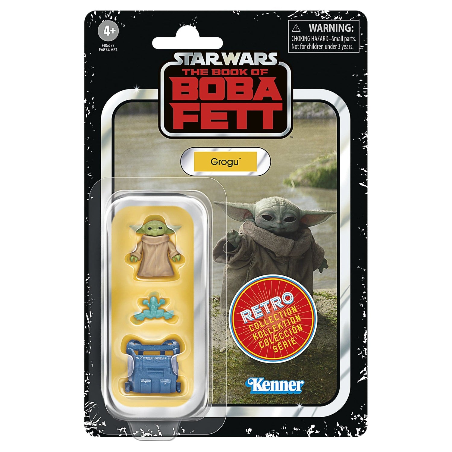 Vintage Hasbro Star Wars Modern MOC Grogu (BOBF) - Retro Collection