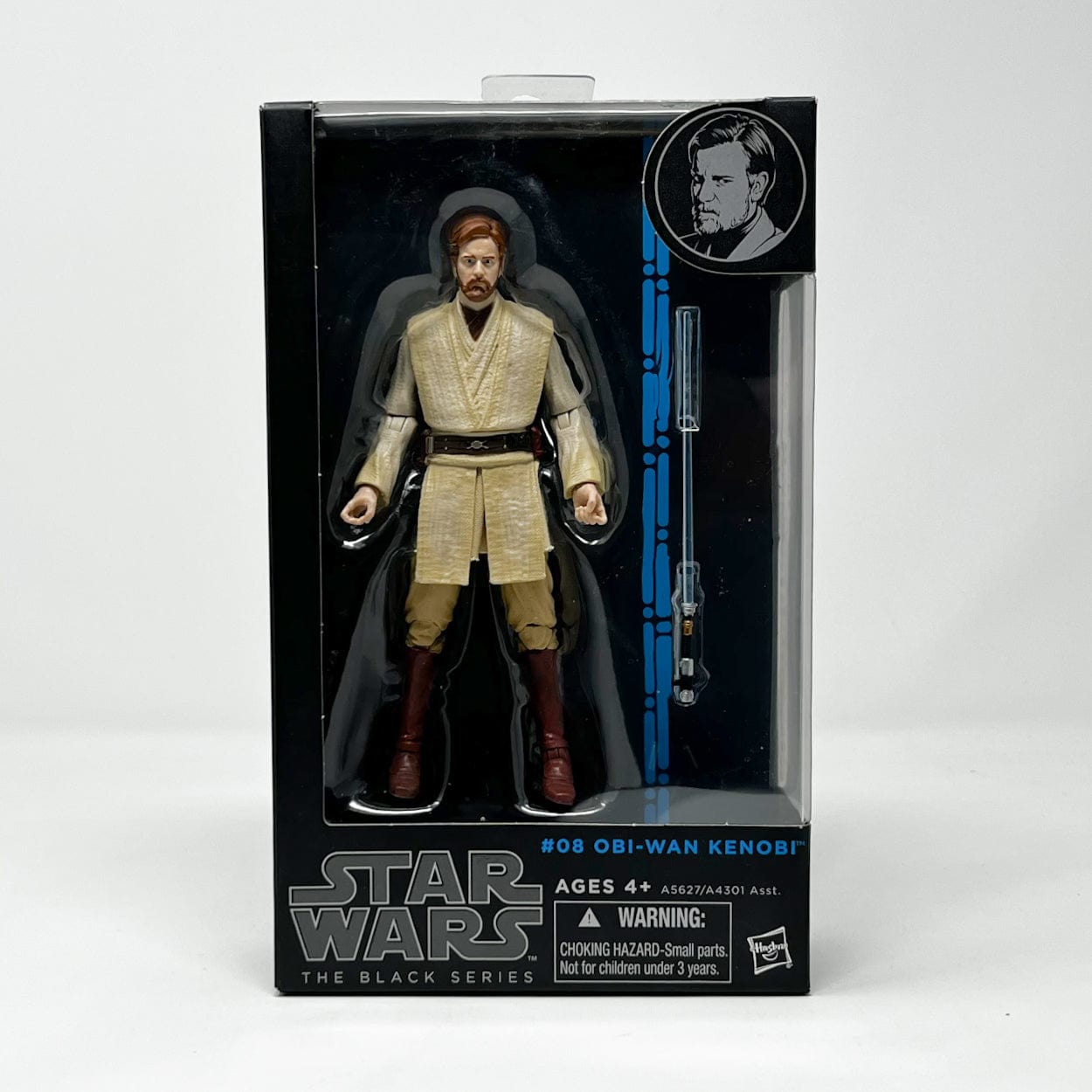 Vintage Hasbro Star Wars Modern MOC Obi Wan Kenobi (Blue Line) #08 - Black Series Hasbro Star Wars Action Figure