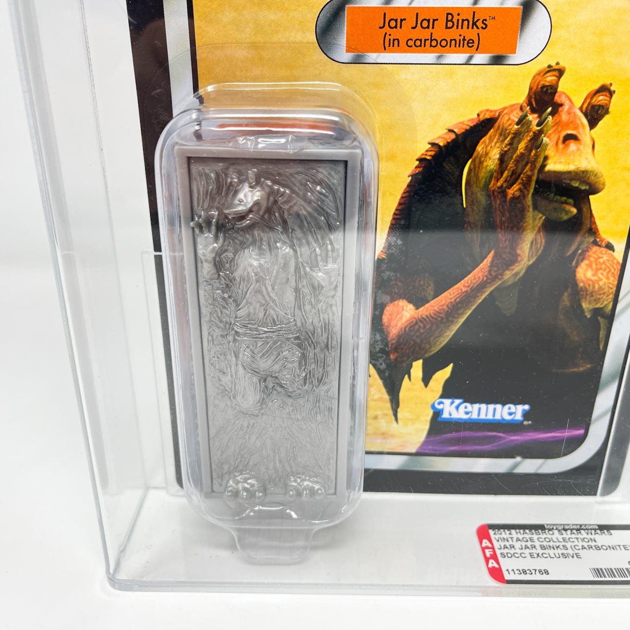 Vintage Hasbro Star Wars Modern MOC VC Jar Jar in Carbonite SDCC Exclusive AFA 85 - The Vintage Collection