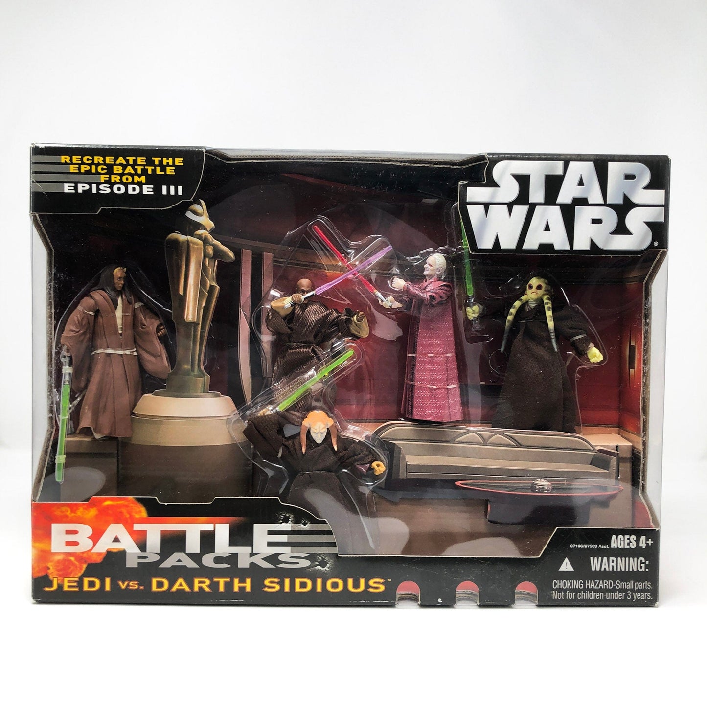 Vintage Hasbro Star Wars Modern Other Jedi vs. Darth Sidious Battle Pack - MISB 2006 Hasbro Star Wars Saga Collection