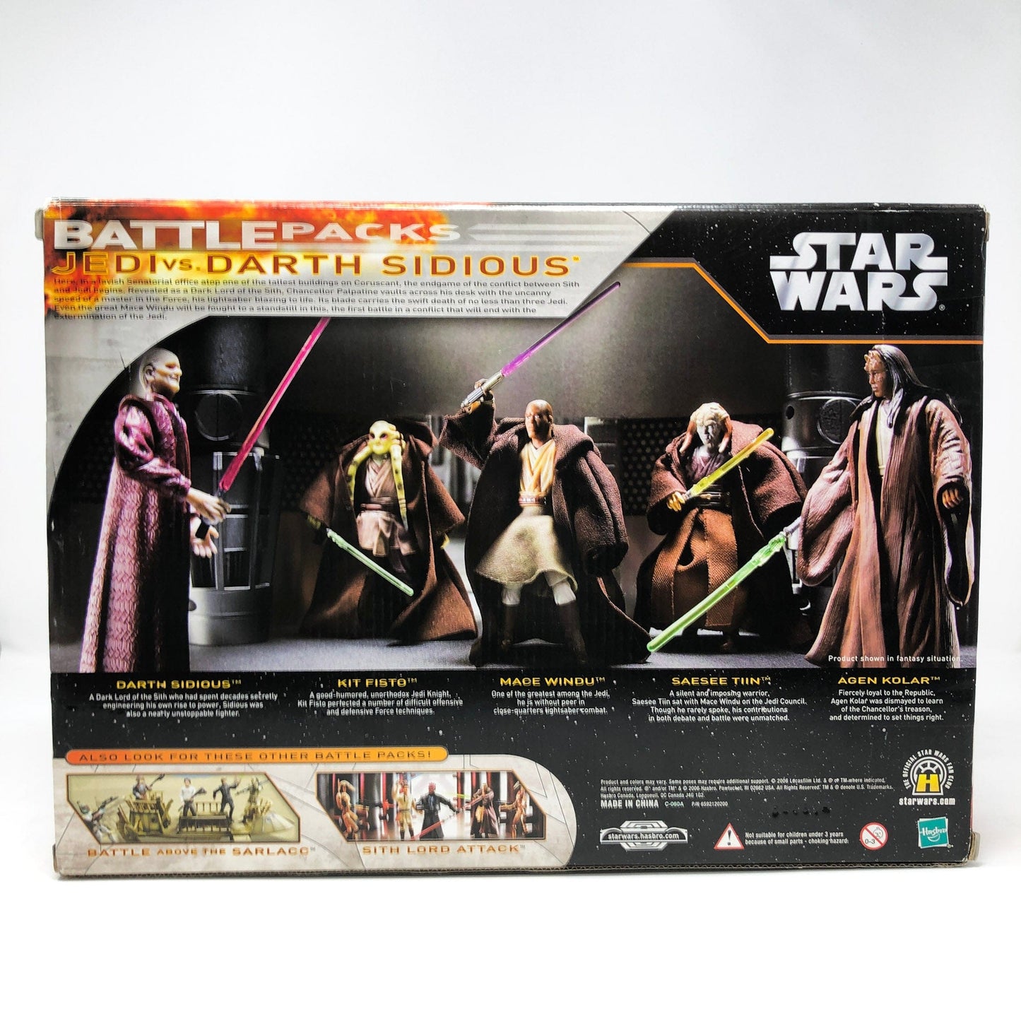 Vintage Hasbro Star Wars Modern Other Jedi vs. Darth Sidious Battle Pack - MISB 2006 Hasbro Star Wars Saga Collection